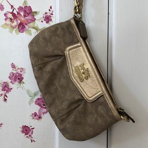 Coach Signature Gold Wristlet